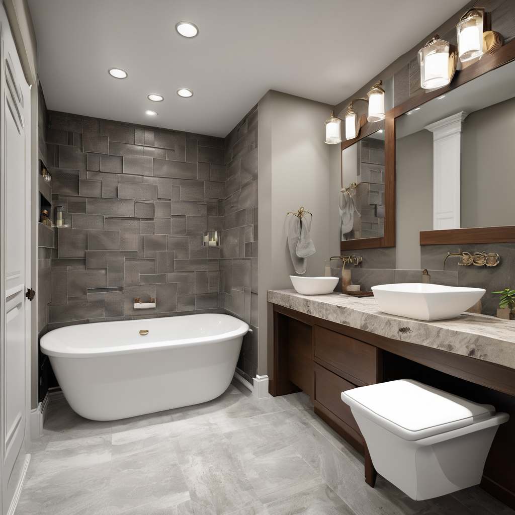 Professional bathroom remodeling with modern fixtures and quality tile work